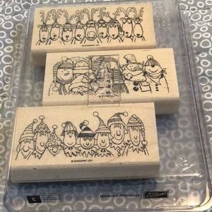 ⛄️ Stampin' Up! Holiday Lineup 3pc Wood Stamp Set